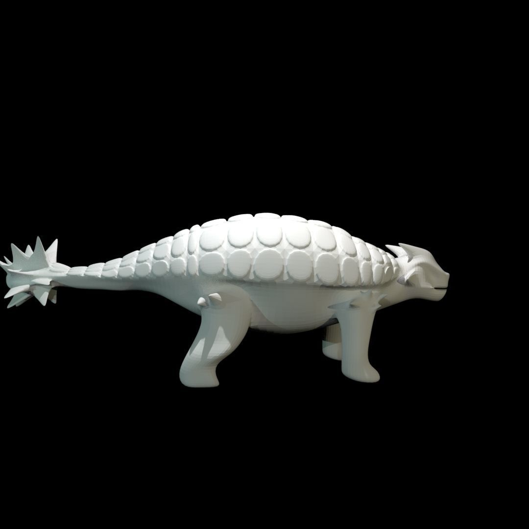 Low-Poly Ankylosaurus dinosaur Free low-poly 3D model_40