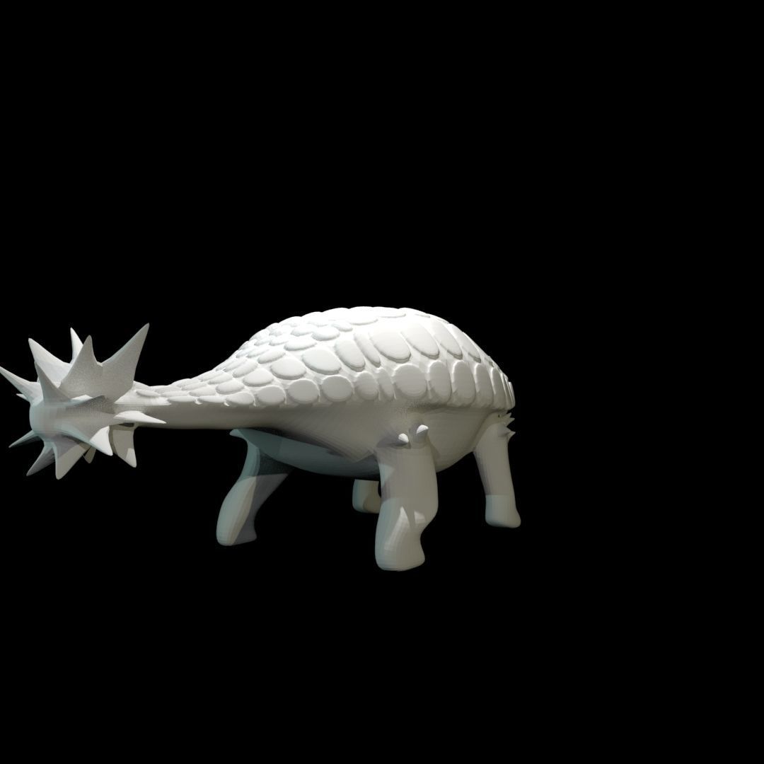 Low-Poly Ankylosaurus dinosaur Free low-poly 3D model_11