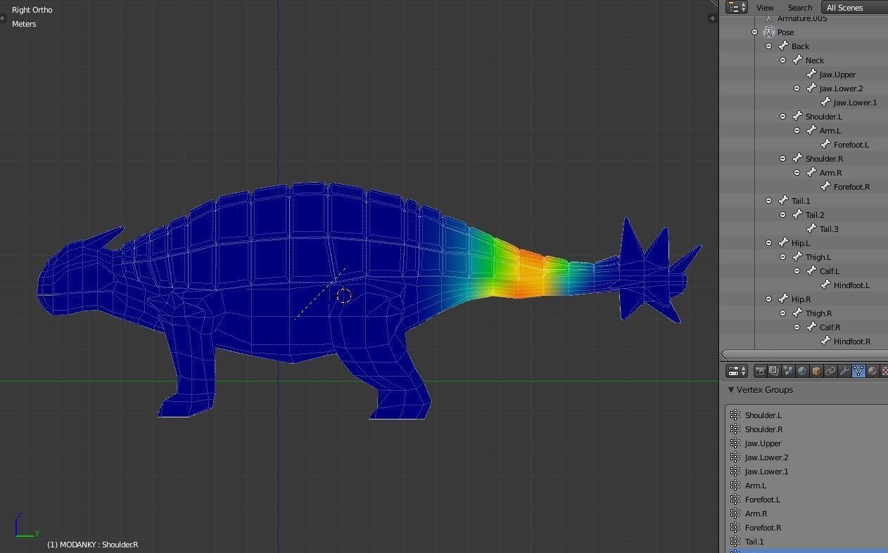 Low-Poly Ankylosaurus dinosaur Free low-poly 3D model_43