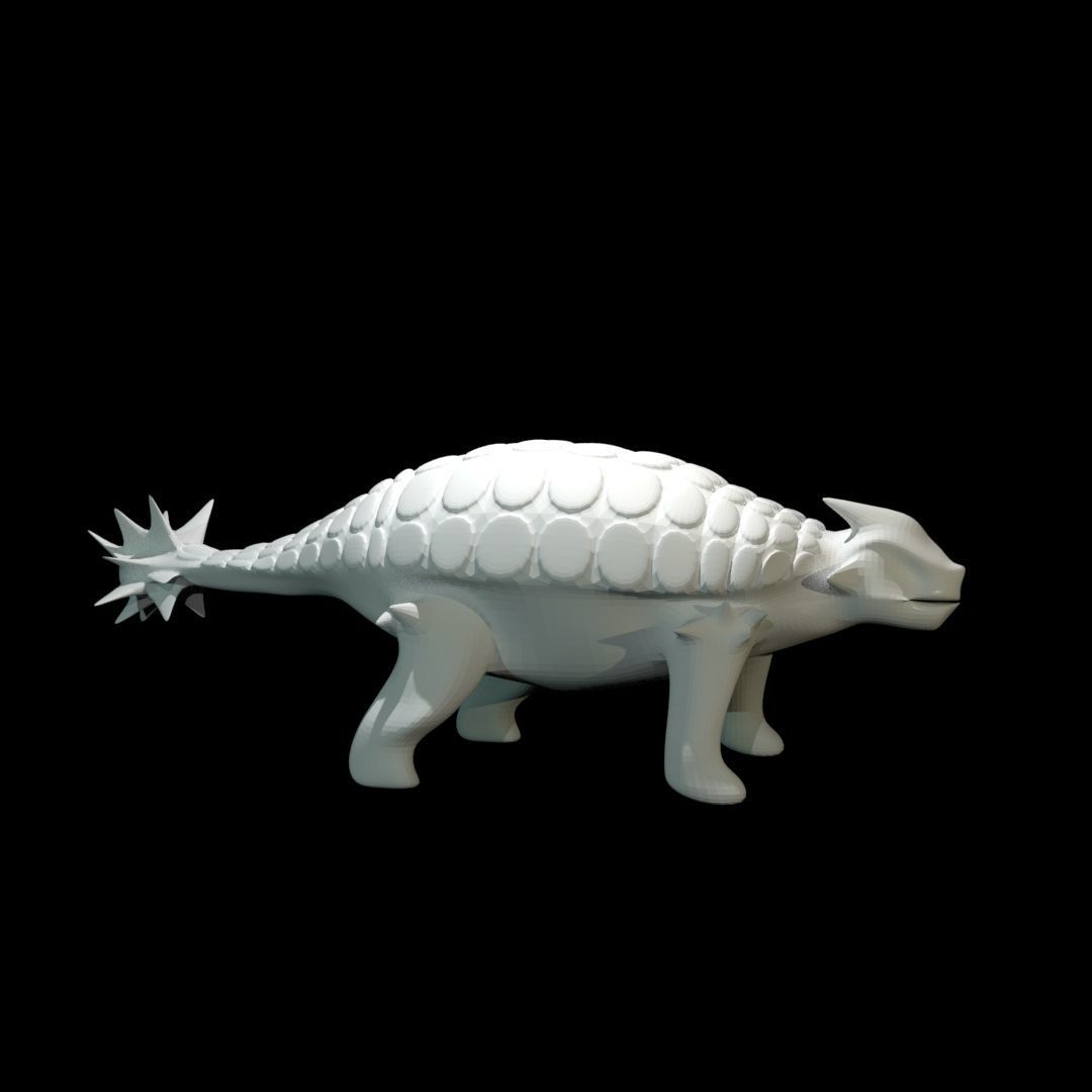 Low-Poly Ankylosaurus dinosaur Free low-poly 3D model_38