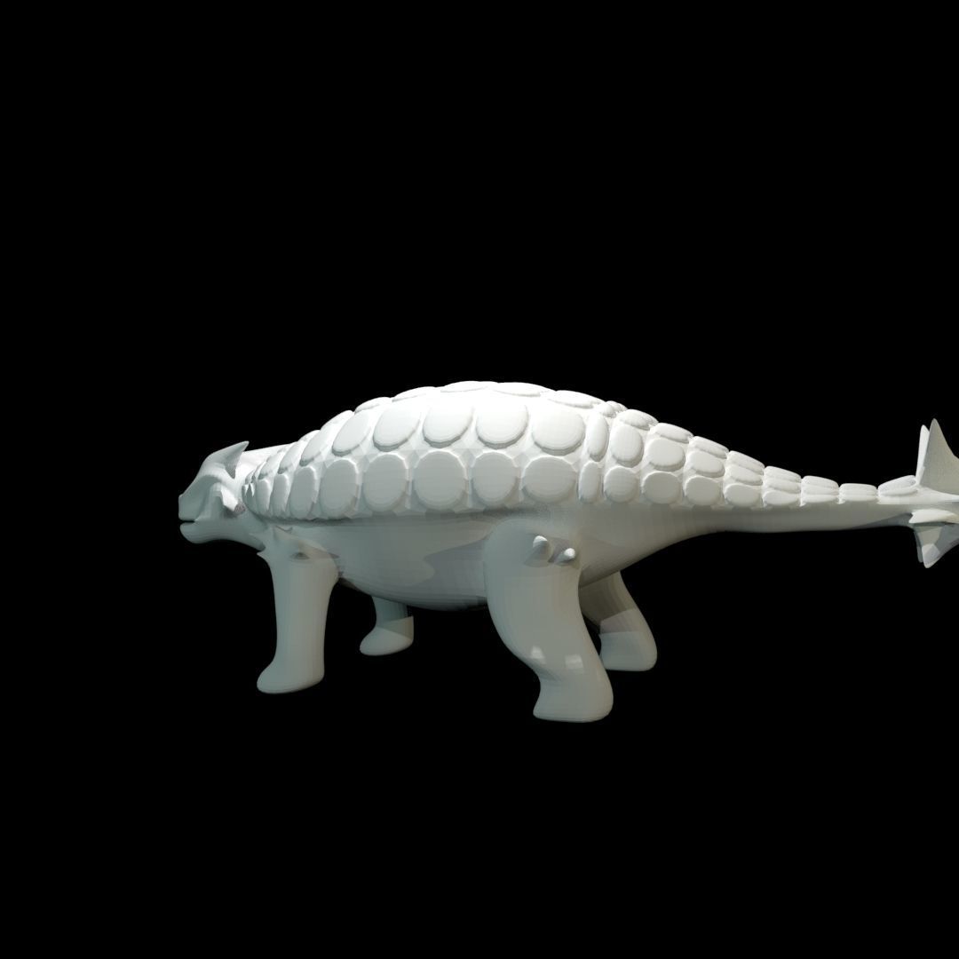 Low-Poly Ankylosaurus dinosaur Free low-poly 3D model_21