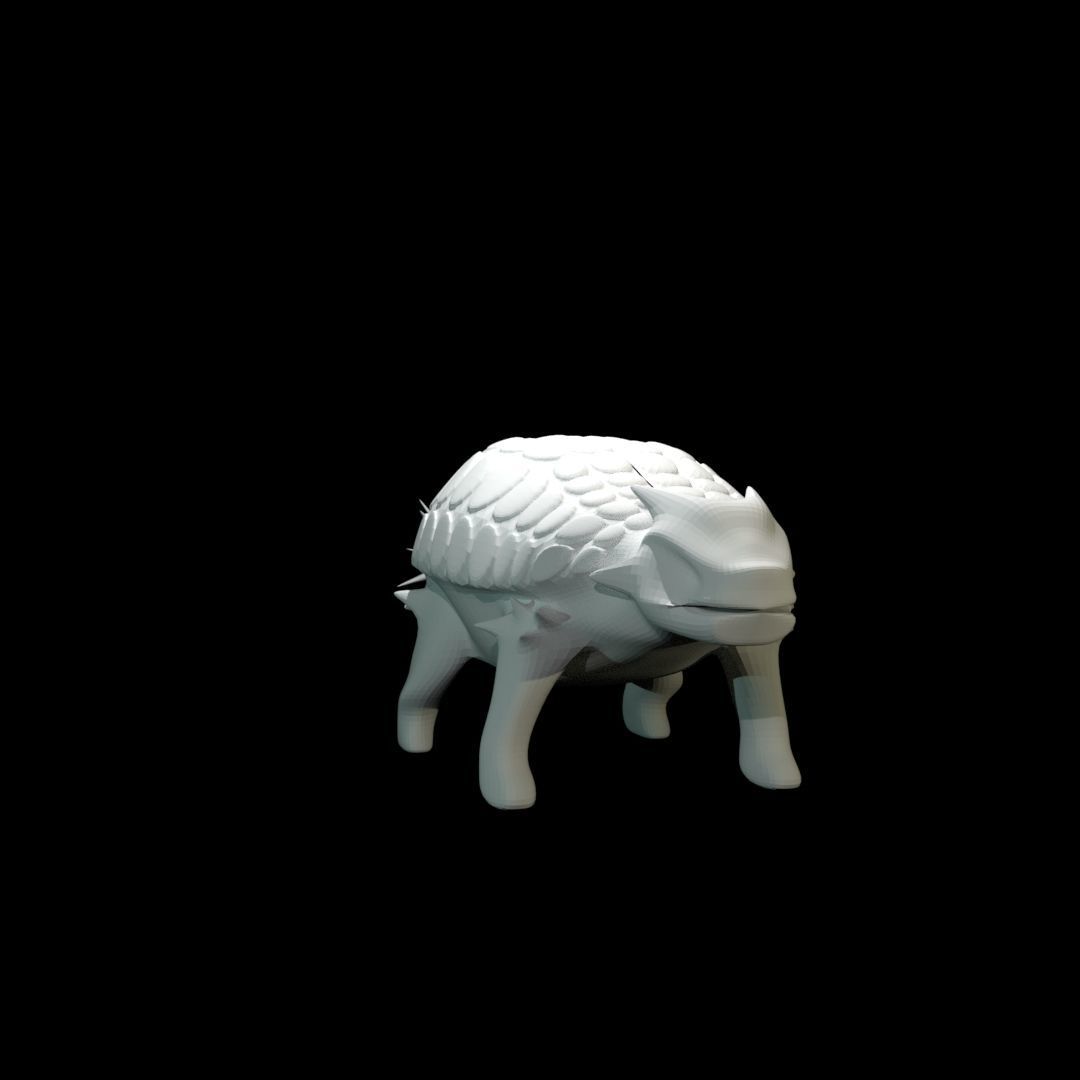 Low-Poly Ankylosaurus dinosaur Free low-poly 3D model_33