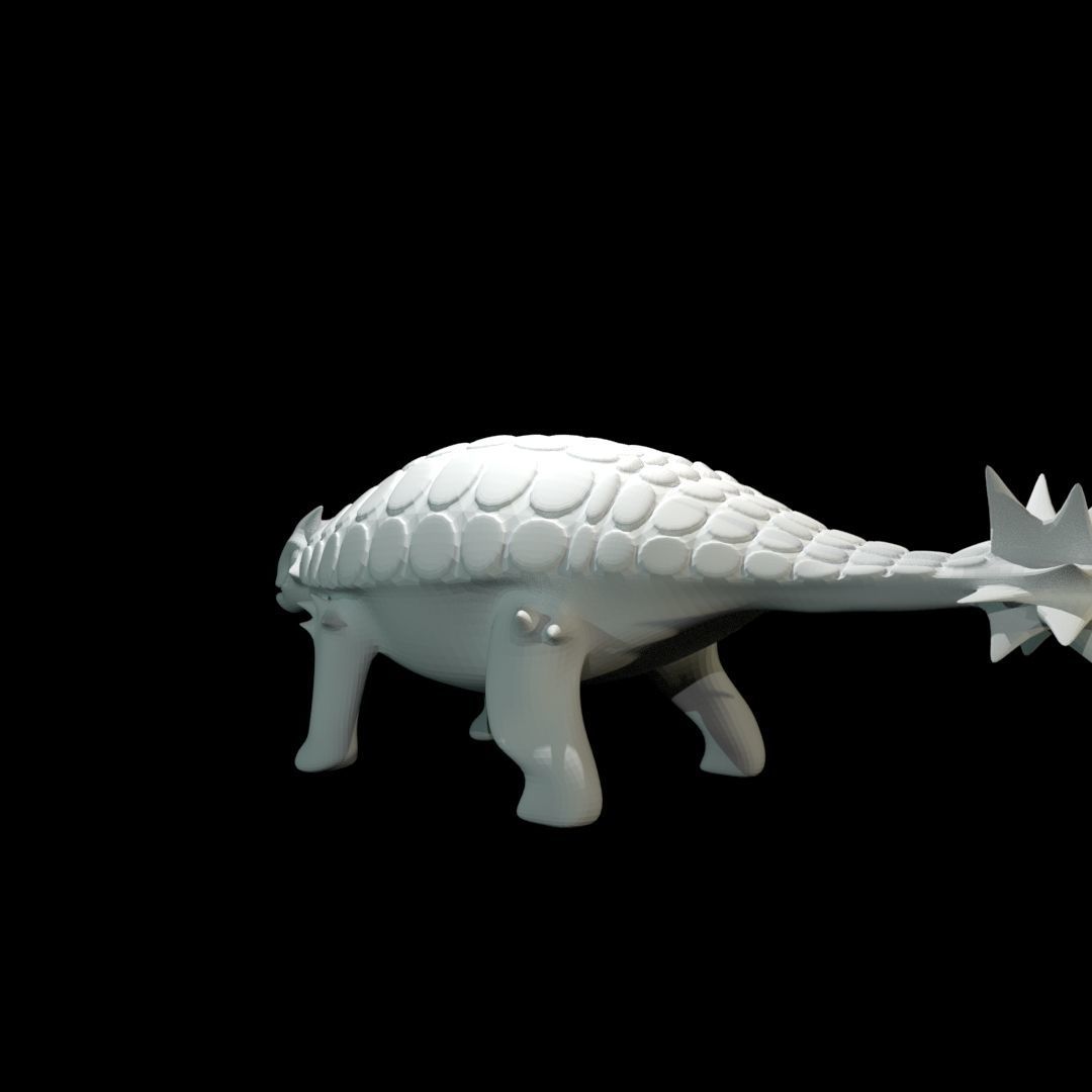 Low-Poly Ankylosaurus dinosaur Free low-poly 3D model_19