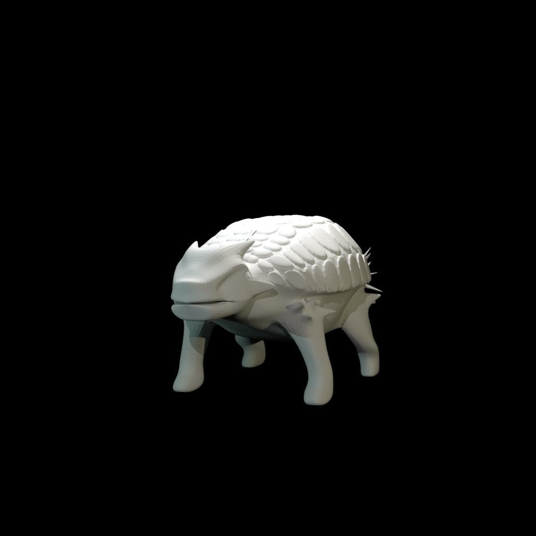 Low-Poly Ankylosaurus dinosaur Free low-poly 3D model_29