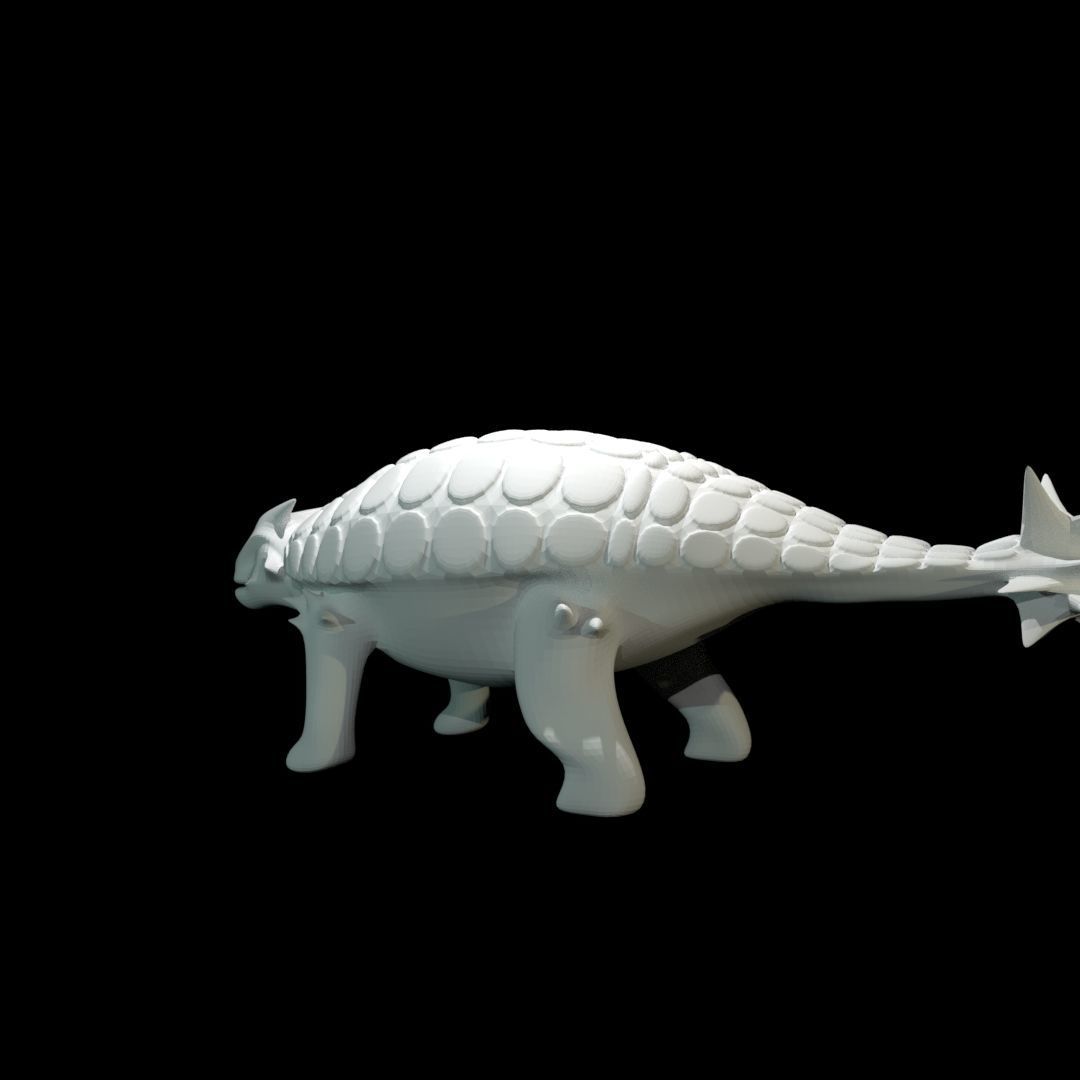 Low-Poly Ankylosaurus dinosaur Free low-poly 3D model_20