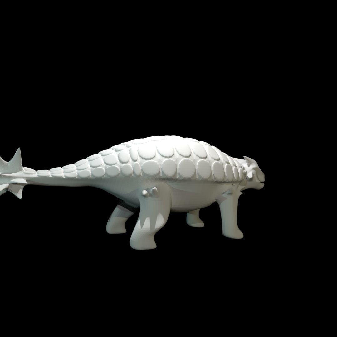 Low-Poly Ankylosaurus dinosaur Free low-poly 3D model_8