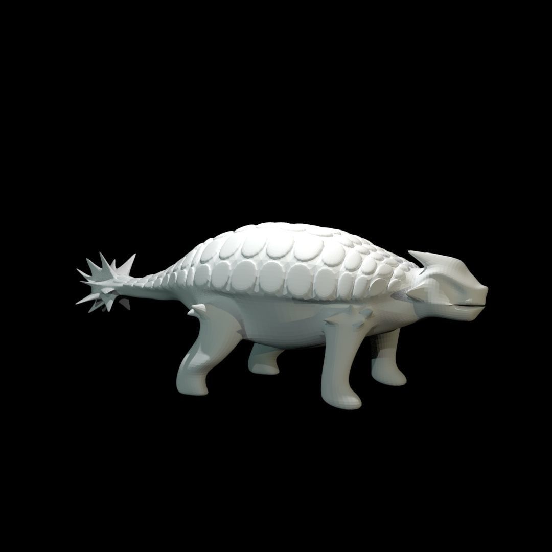 Low-Poly Ankylosaurus dinosaur Free low-poly 3D model_37