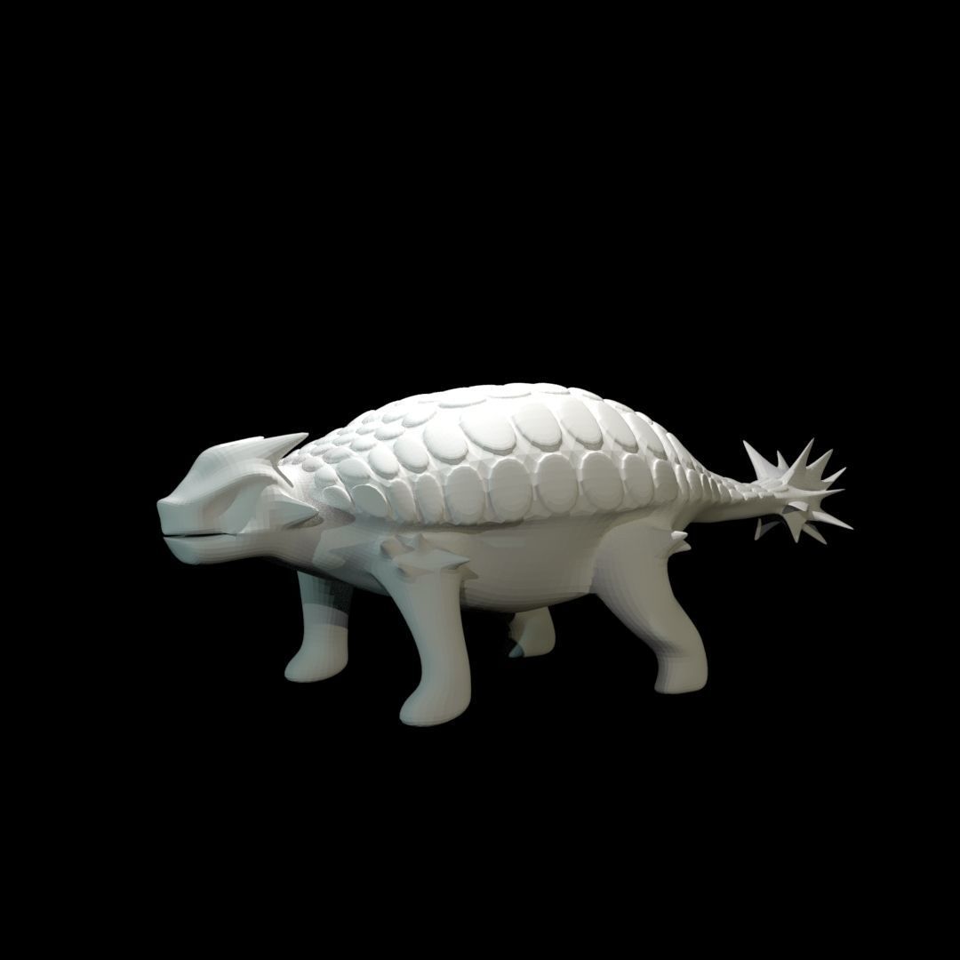 Low-Poly Ankylosaurus dinosaur Free low-poly 3D model_26