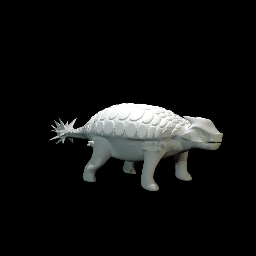 Low-Poly Ankylosaurus dinosaur Free low-poly 3D model_36