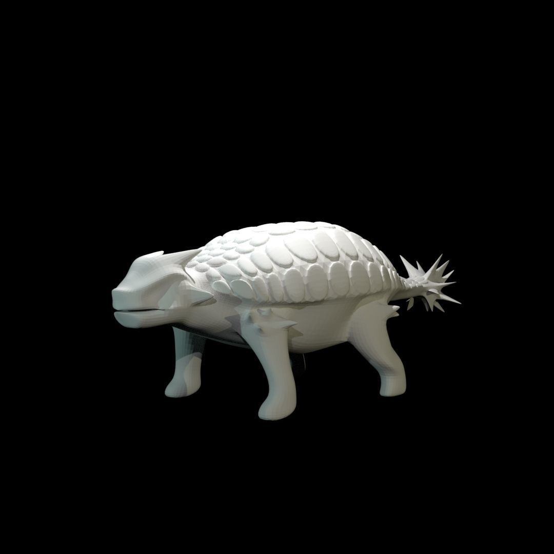 Low-Poly Ankylosaurus dinosaur Free low-poly 3D model_27