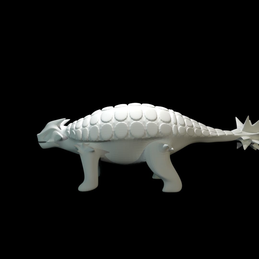 Low-Poly Ankylosaurus dinosaur Free low-poly 3D model_23