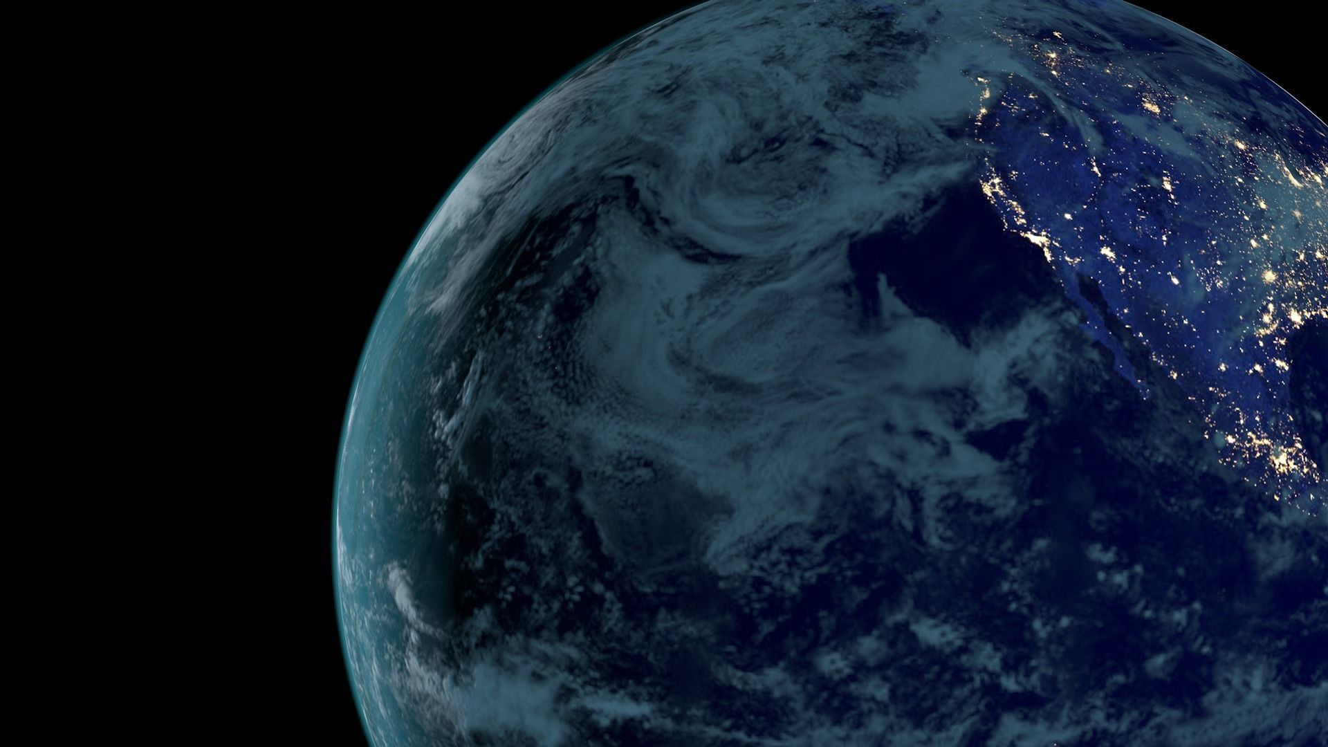 Earth Realistic Light 3D model_1