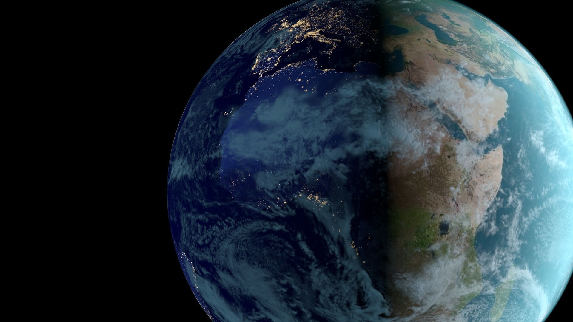 Earth Realistic Light 3D model_2