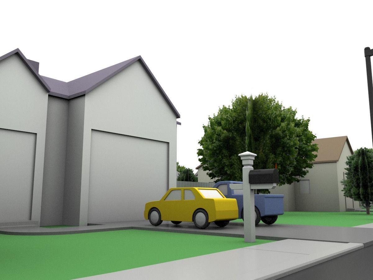 Neighborhood Block 3D model_4