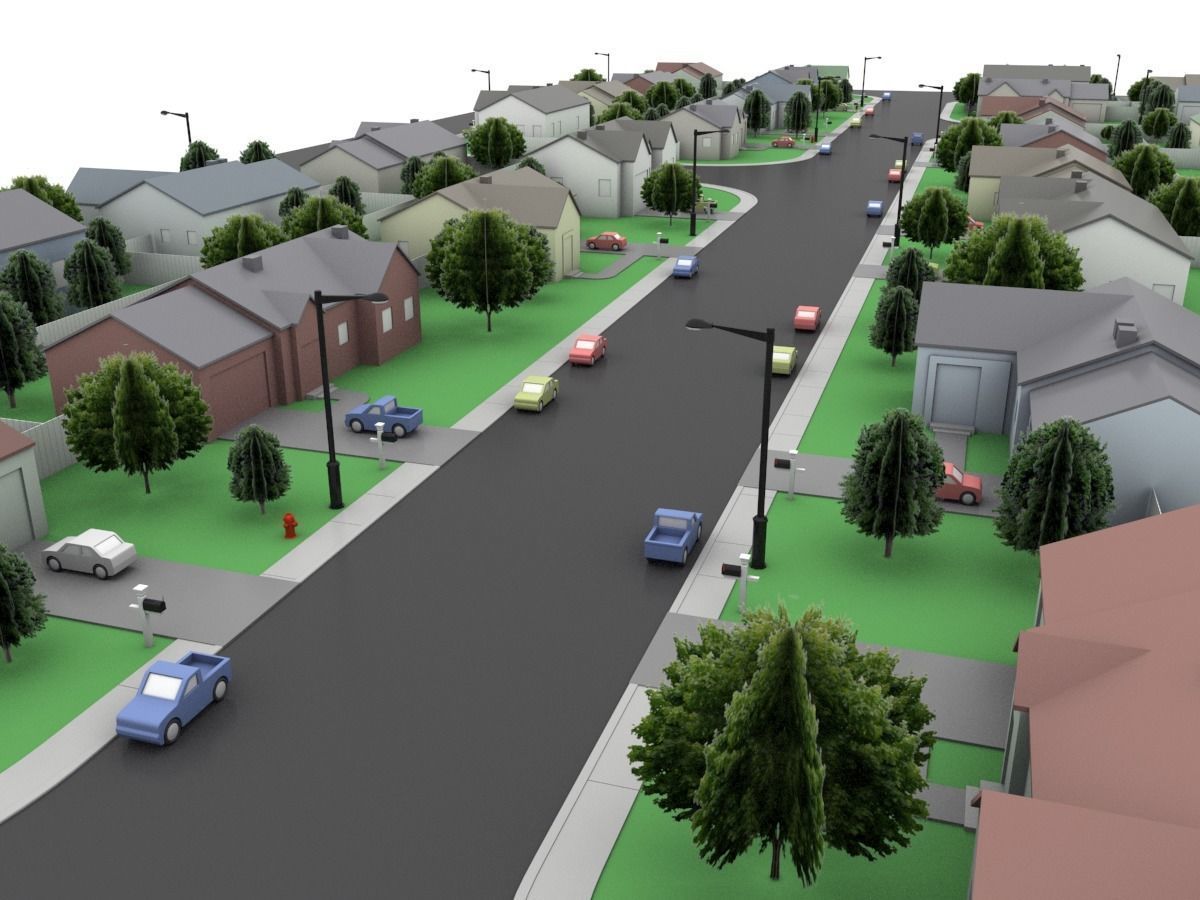 Neighborhood Block 3D model_7