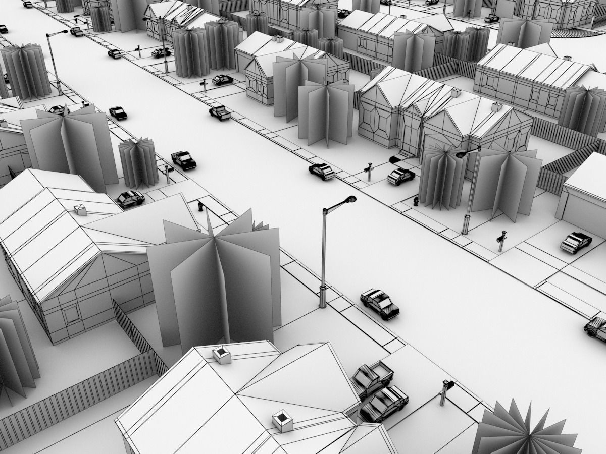 Neighborhood Block 3D model_16