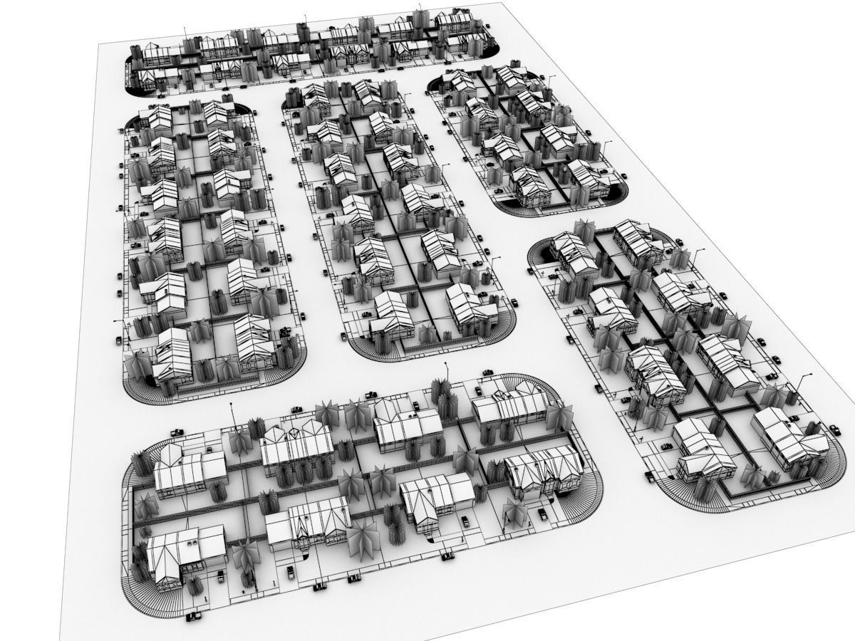 Neighborhood Block 3D model_15