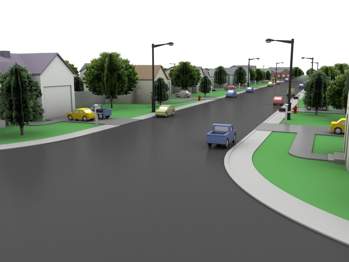 Neighborhood Block 3D model_5