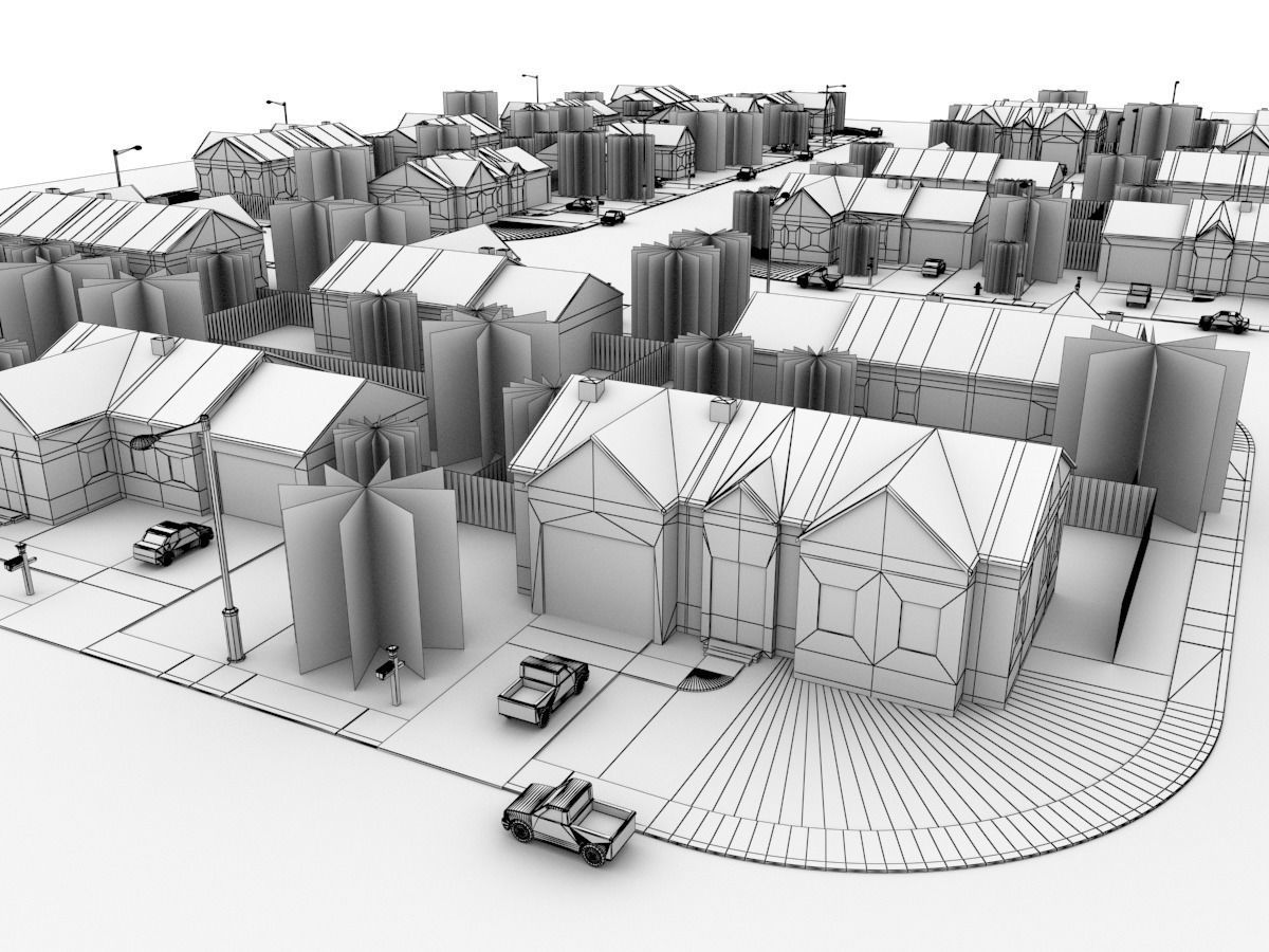 Neighborhood Block 3D model_13