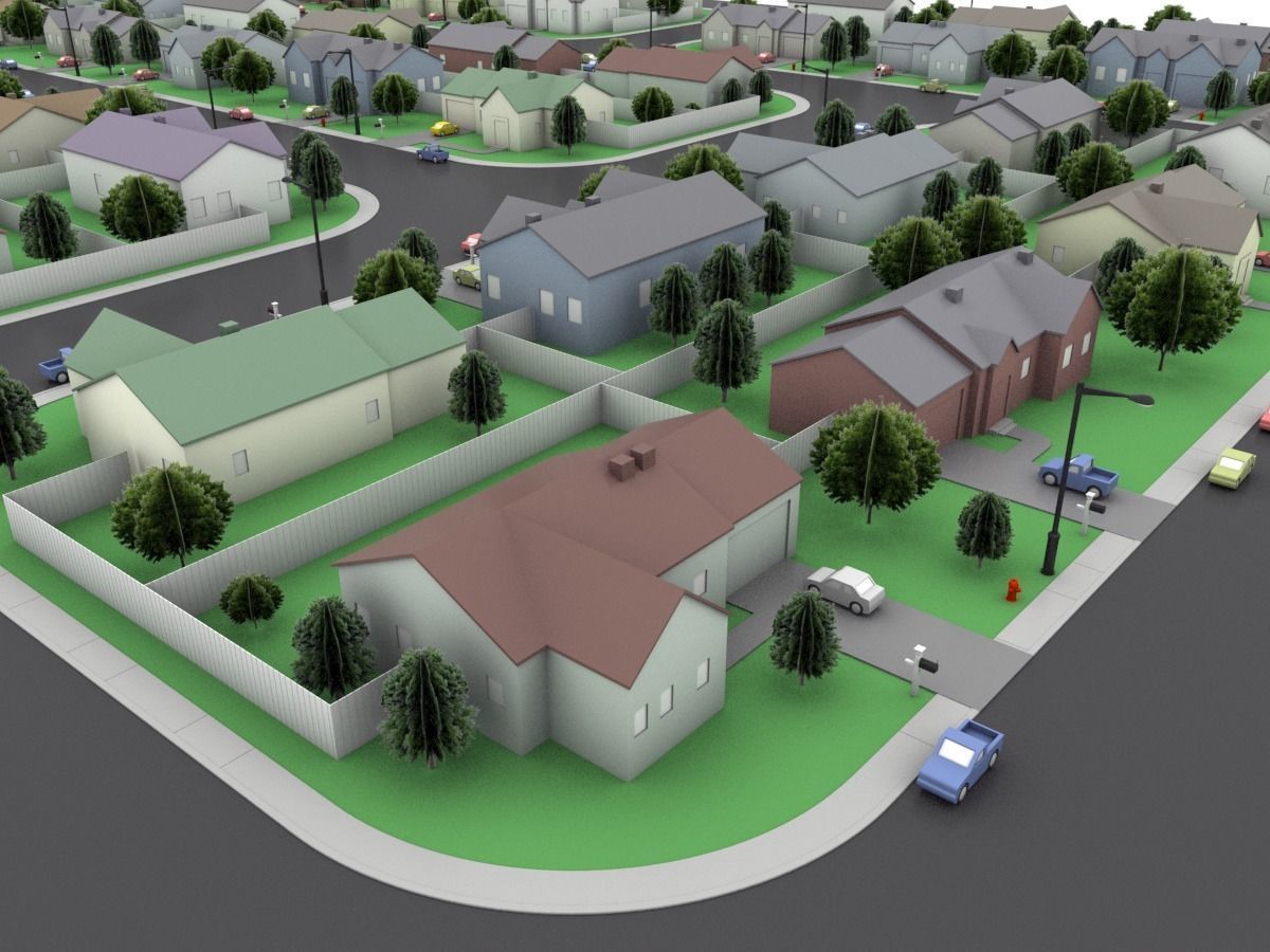 Neighborhood Block 3D model_10