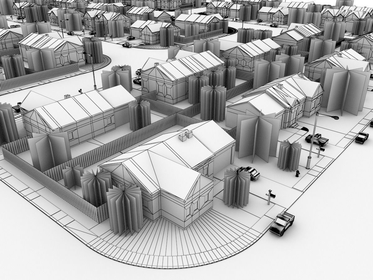 Neighborhood Block 3D model_18