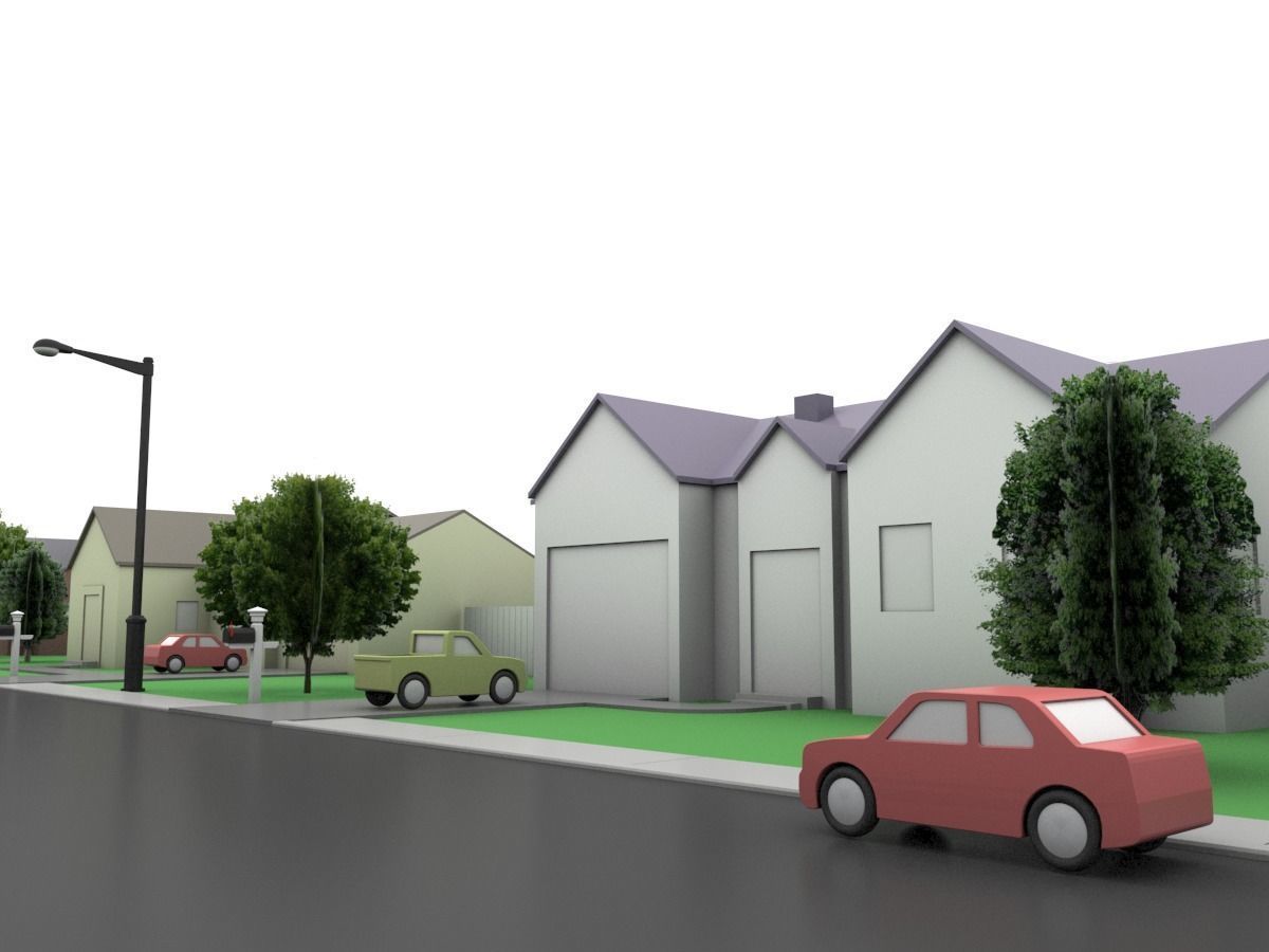 Neighborhood Block 3D model_9