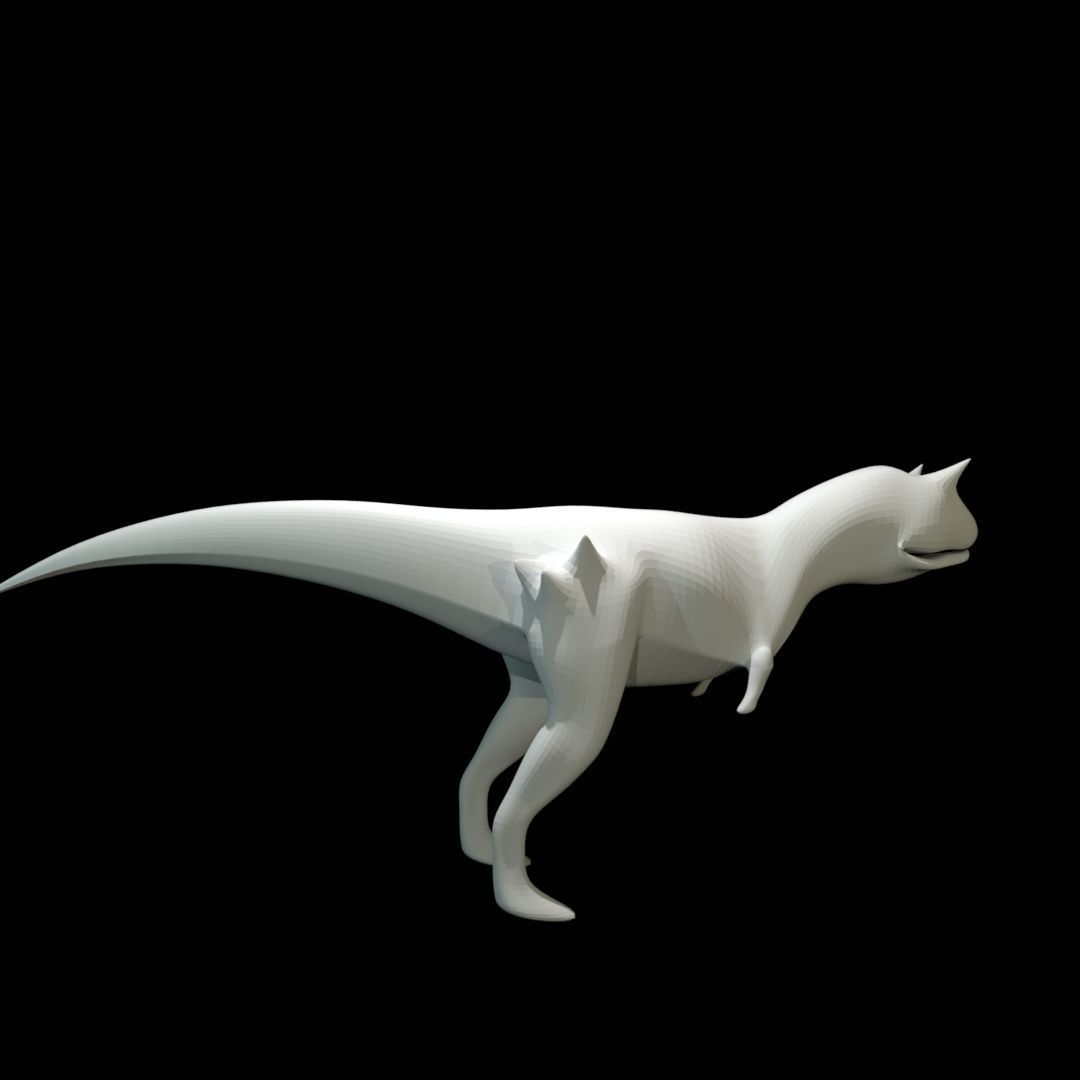 Low-poly Carnotaurus dinosaur Low-poly 3D model_7