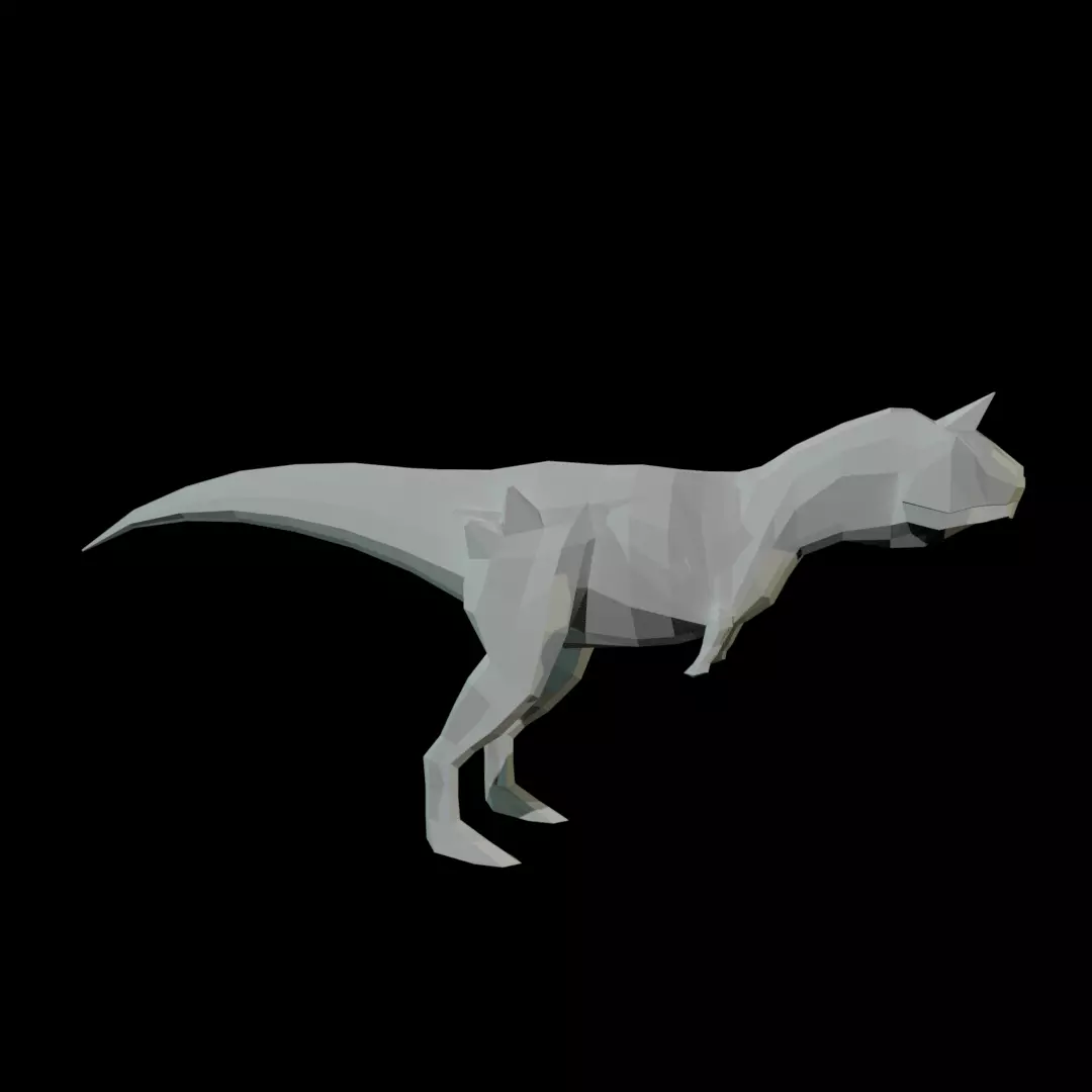 Low-poly Carnotaurus dinosaur Low-poly 3D model_0