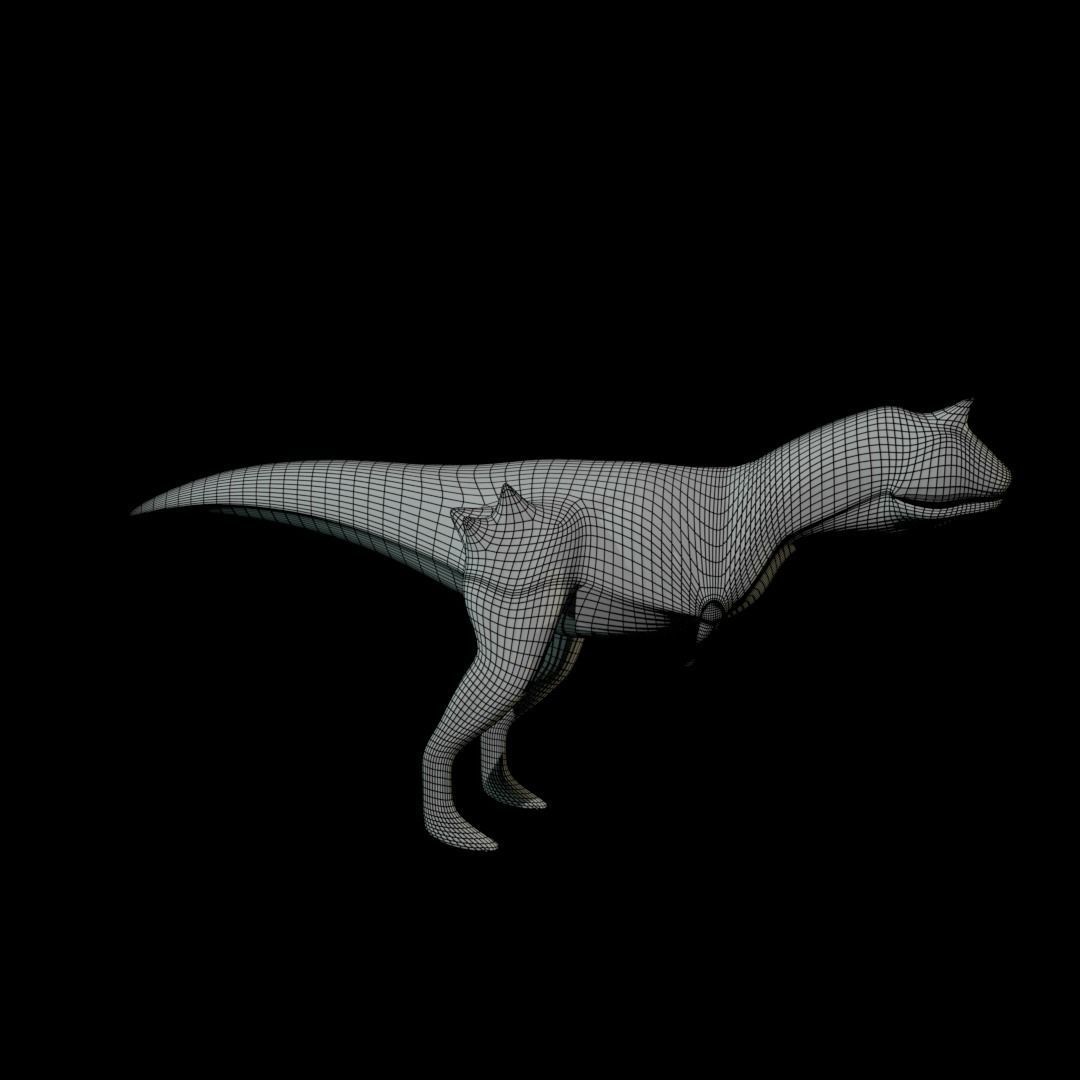Low-poly Carnotaurus dinosaur Low-poly 3D model_5