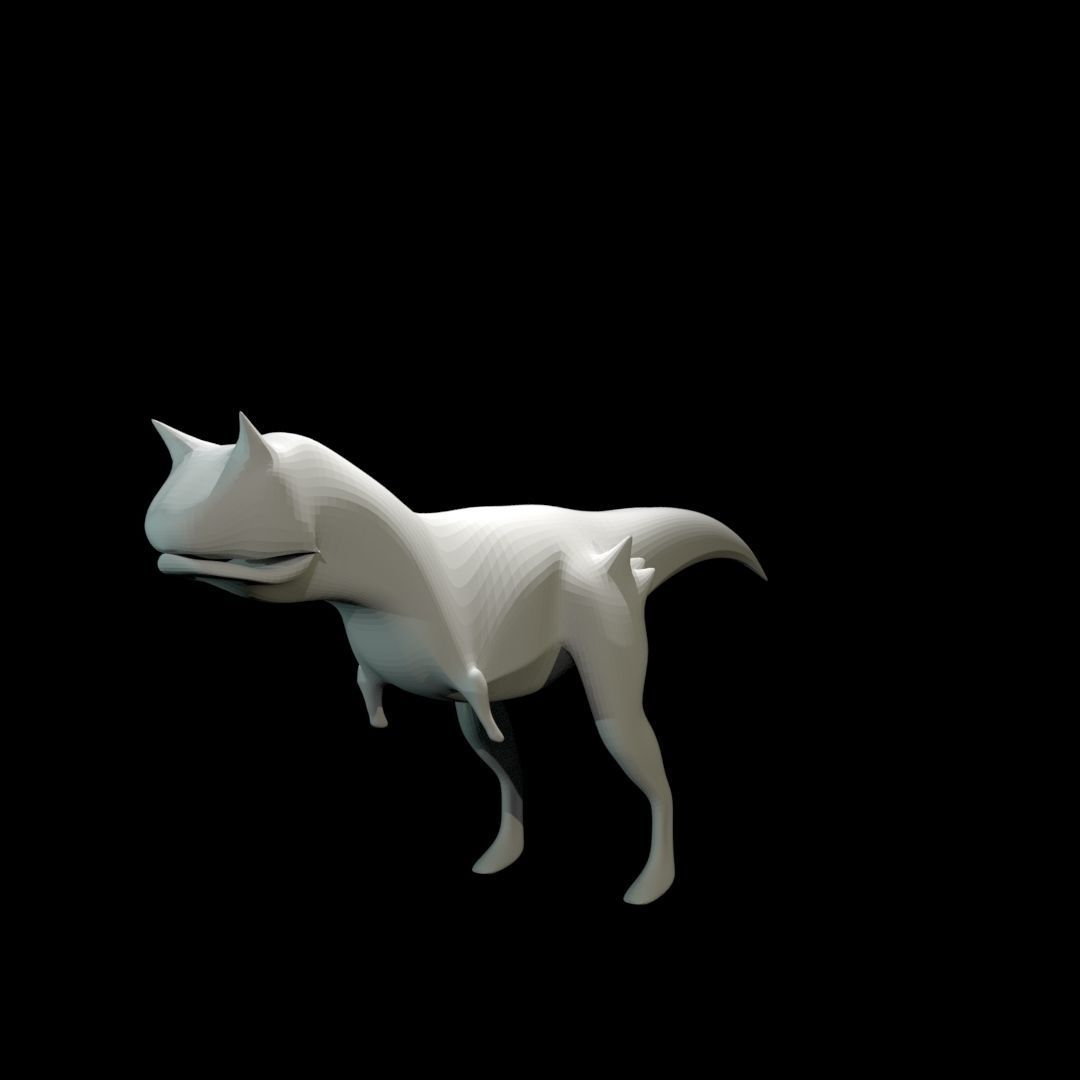 Low-poly Carnotaurus dinosaur Low-poly 3D model_28