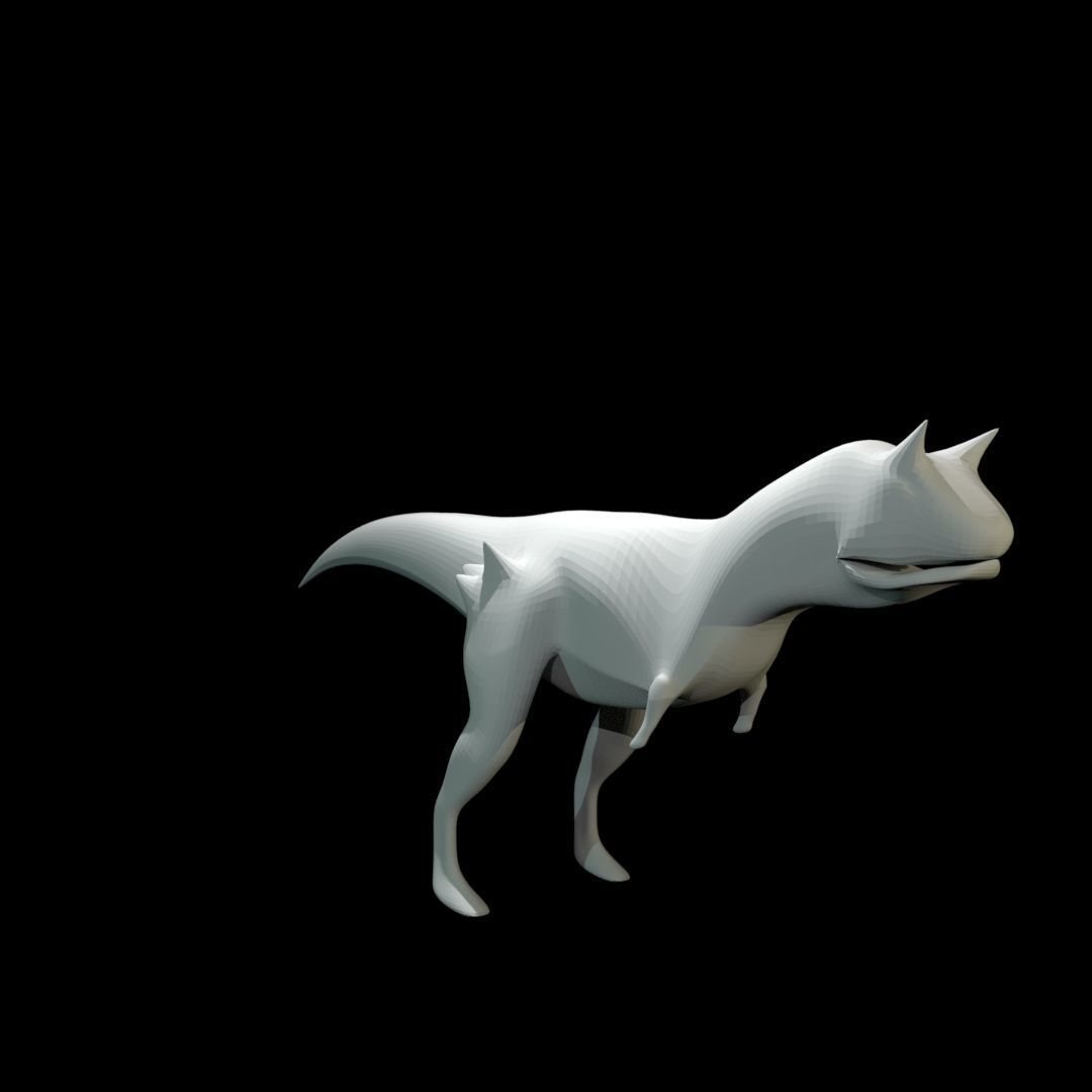 Low-poly Carnotaurus dinosaur Low-poly 3D model_35
