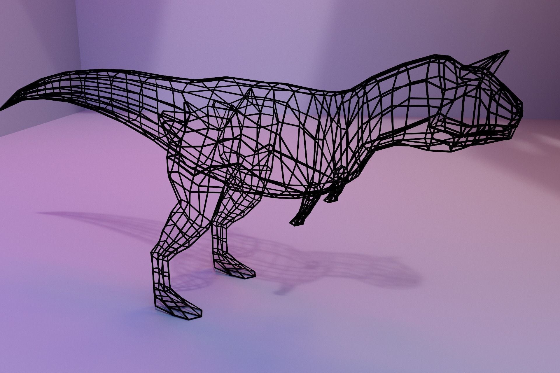 Low-poly Carnotaurus dinosaur Low-poly 3D model_43