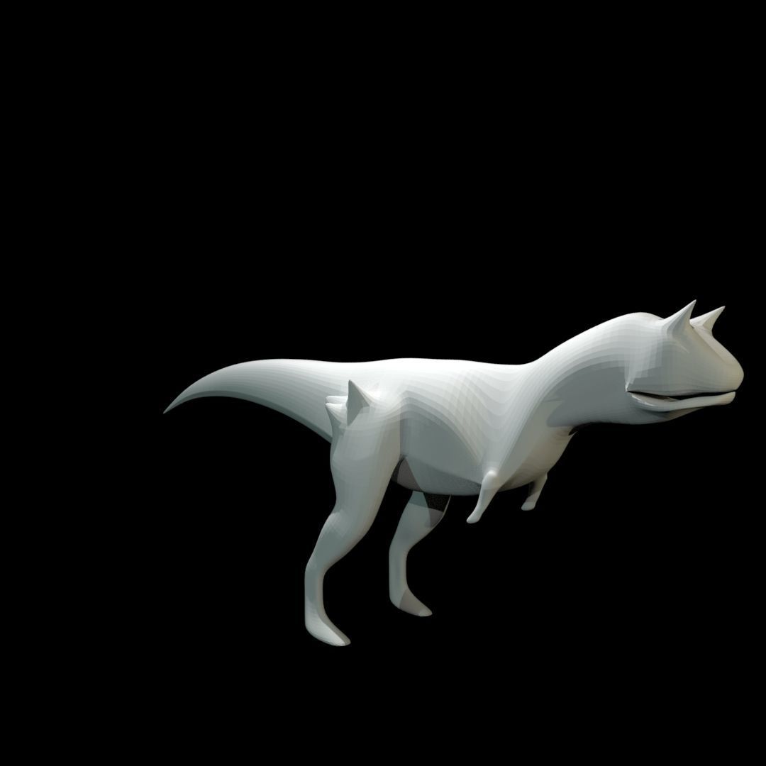 Low-poly Carnotaurus dinosaur Low-poly 3D model_36