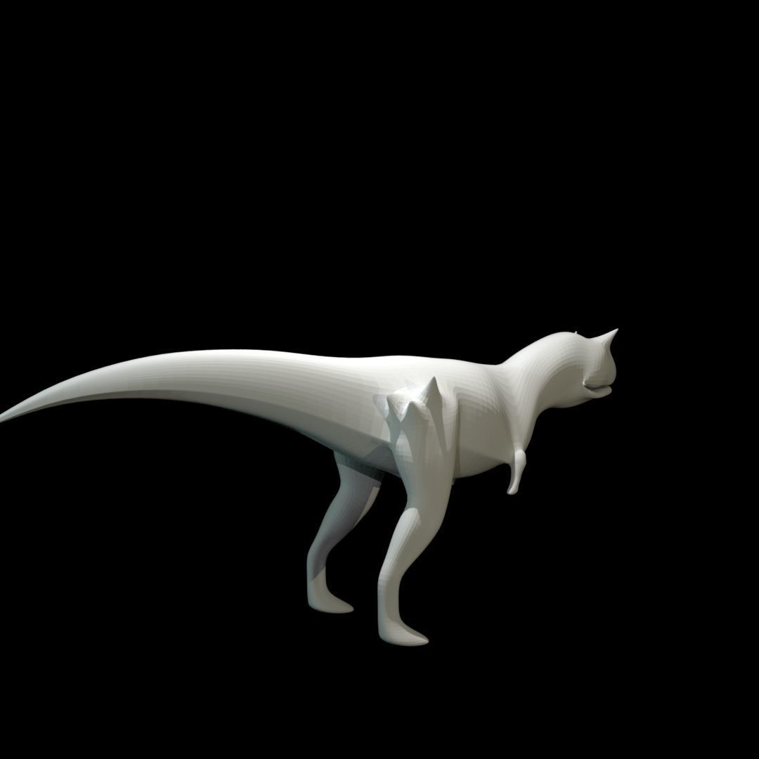 Low-poly Carnotaurus dinosaur Low-poly 3D model_9