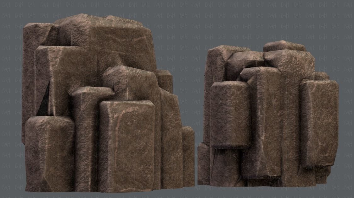Rock V03 Low-poly 3D model_35
