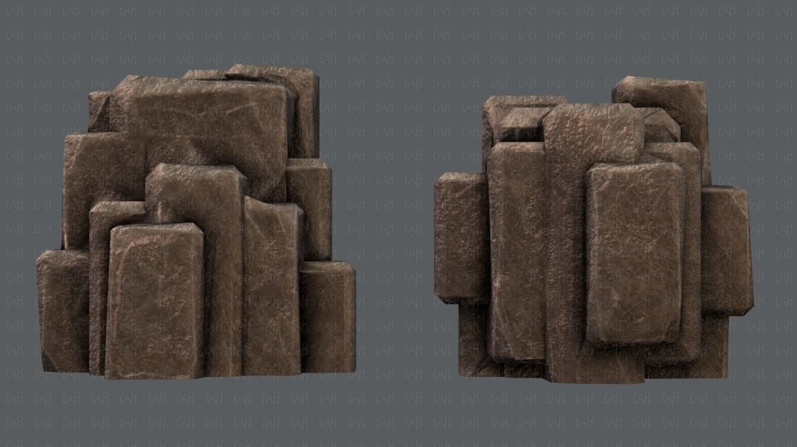 Rock V03 Low-poly 3D model_1