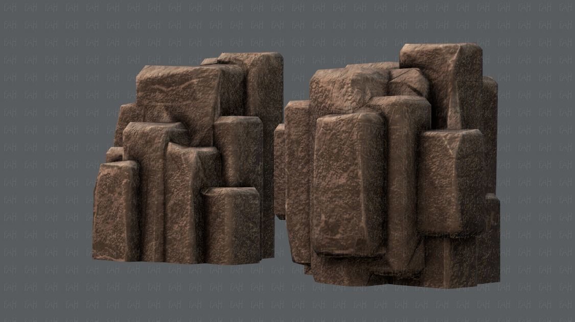 Rock V03 Low-poly 3D model_8
