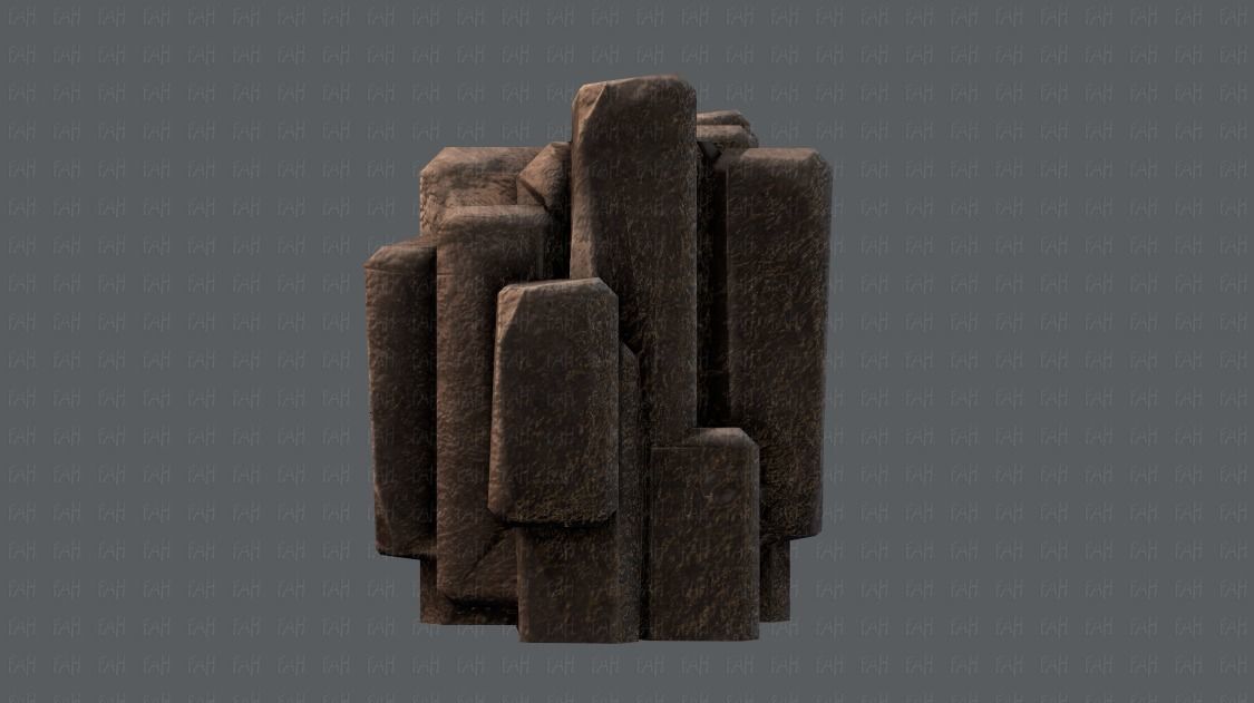 Rock V03 Low-poly 3D model_7