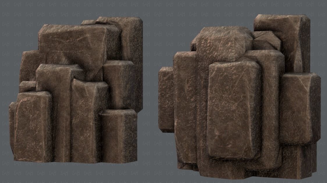 Rock V03 Low-poly 3D model_37
