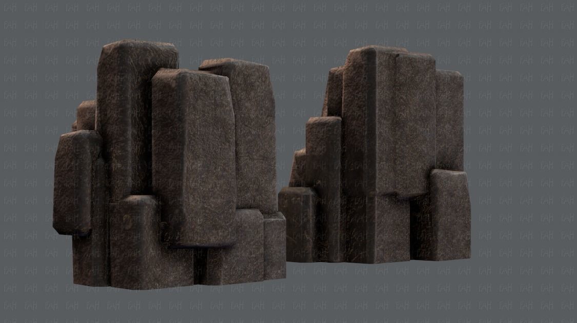 Rock V03 Low-poly 3D model_6