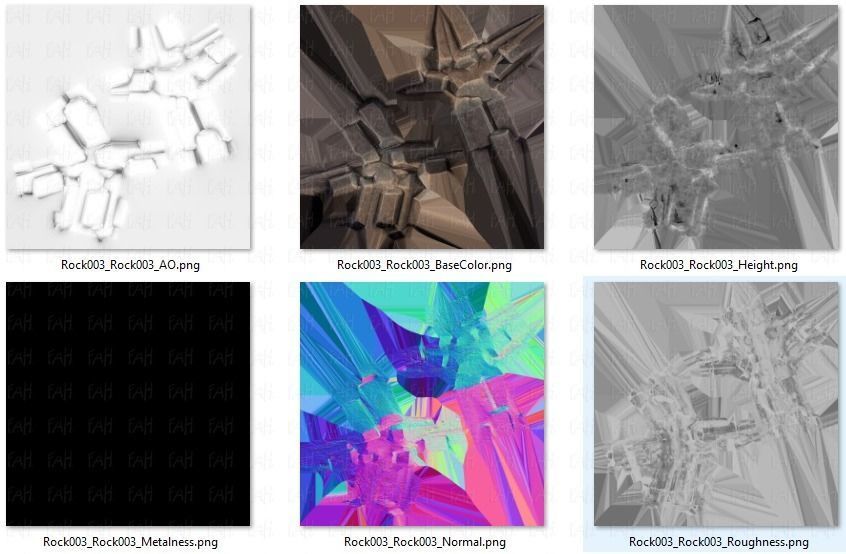 Rock V03 Low-poly 3D model_42