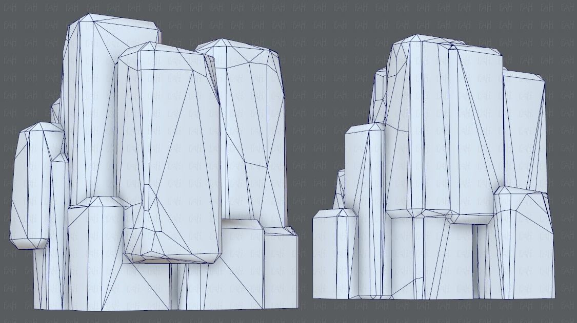 Rock V03 Low-poly 3D model_40