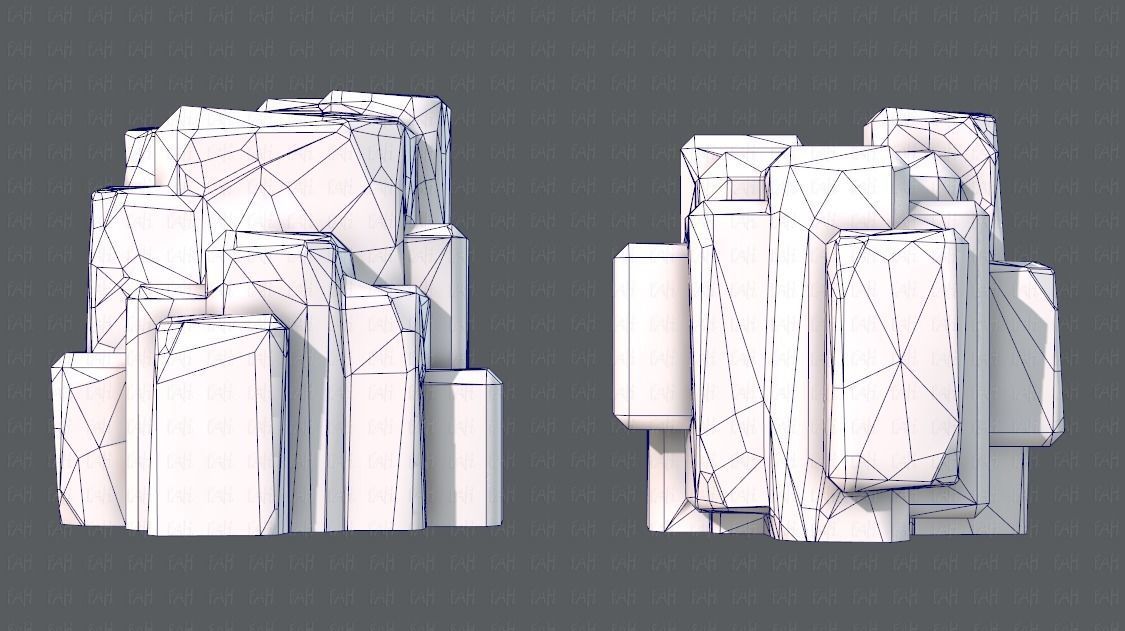 Rock V03 Low-poly 3D model_9