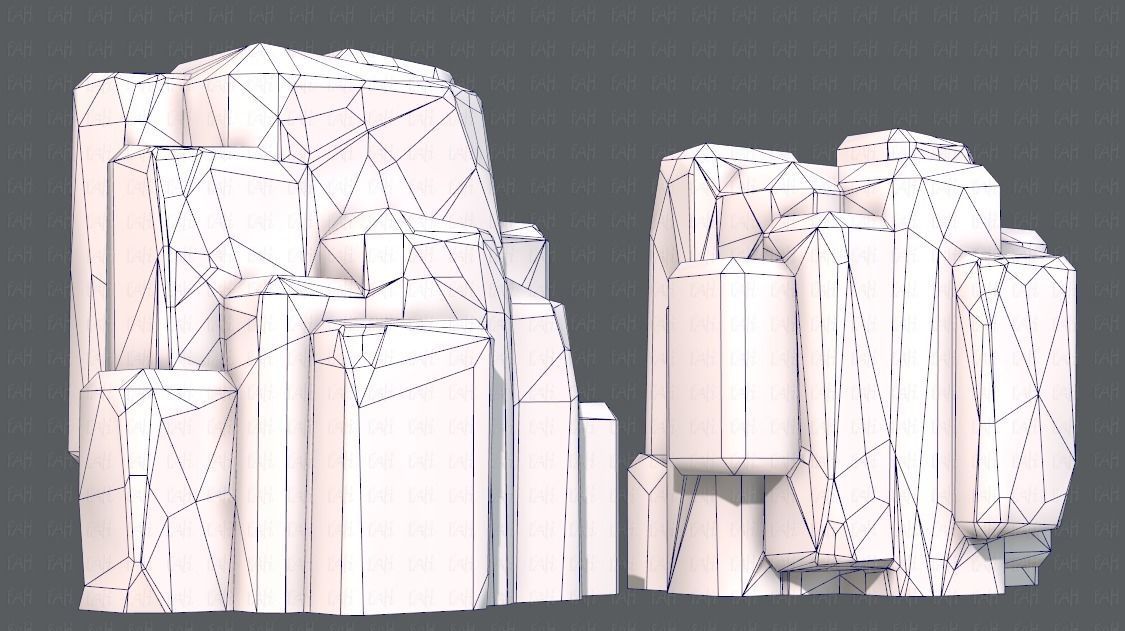 Rock V03 Low-poly 3D model_36