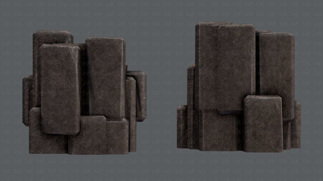 Rock V03 Low-poly 3D model_5