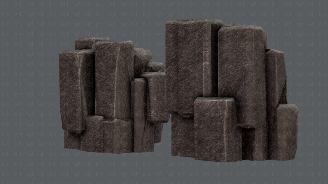 Rock V03 Low-poly 3D model_4