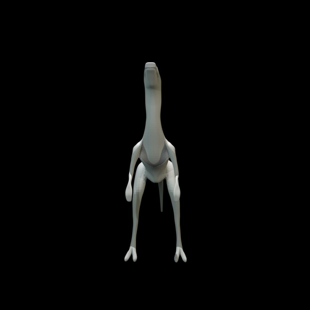 Low-poly Compy dinosaur Low-poly 3D model_31