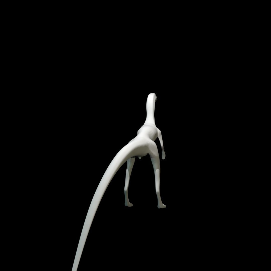 Low-poly Compy dinosaur Low-poly 3D model_13