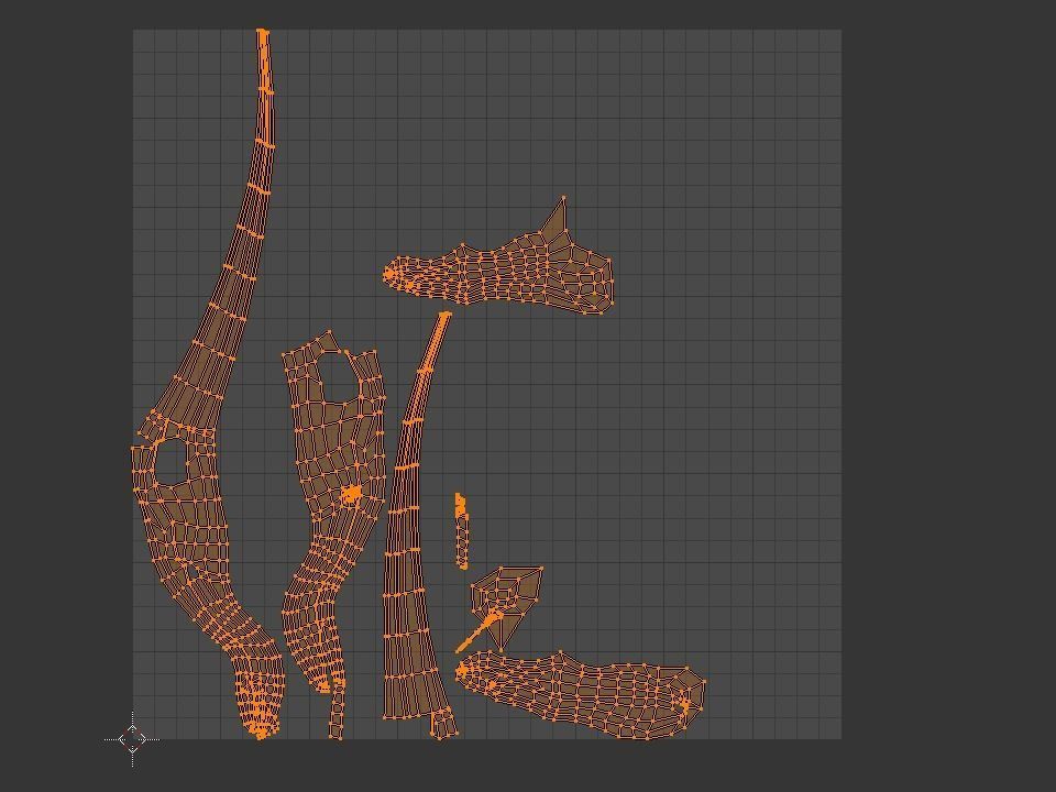 Low-poly Compy dinosaur Low-poly 3D model_44