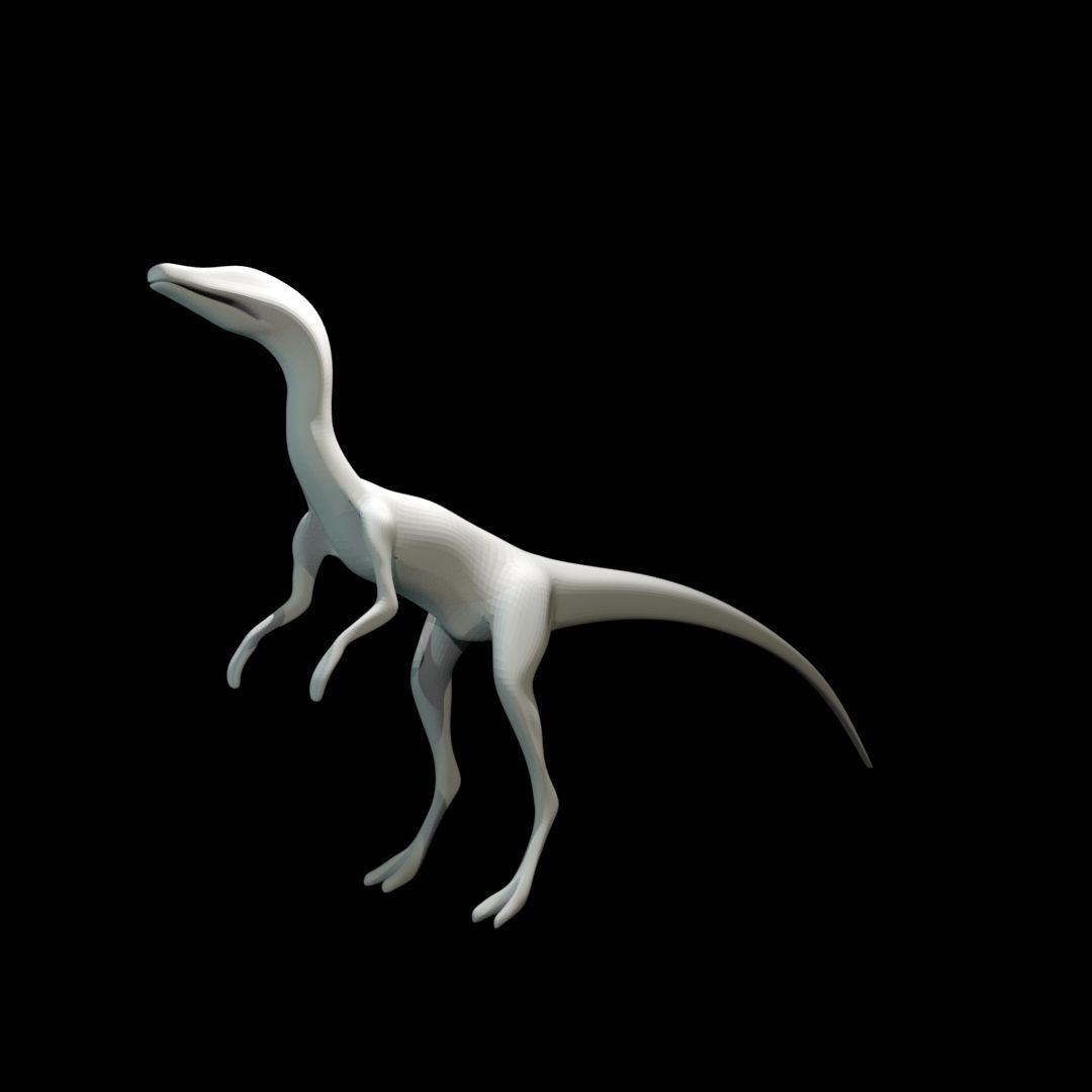 Low-poly Compy dinosaur Low-poly 3D model_27